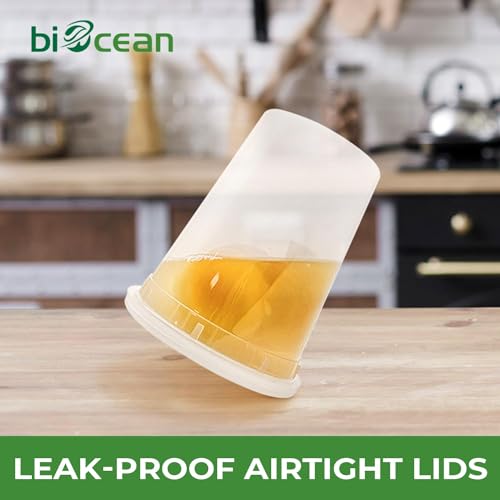 16 oz Reusable Deli Containers with Lids, Airtight Freezer Food Storage, 50 Set L573898