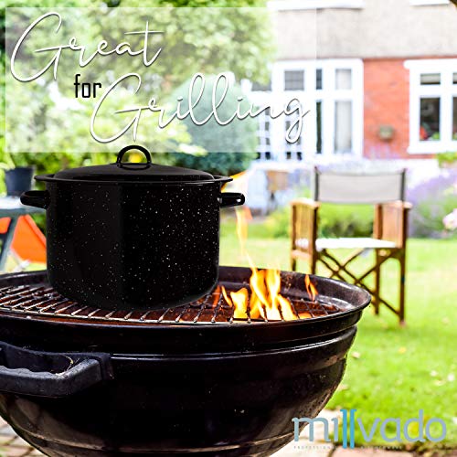 12 Qt Nonstick Stockpot with Lid, Enamel Cookware for Stovetop and Outdoor Cooking U66863