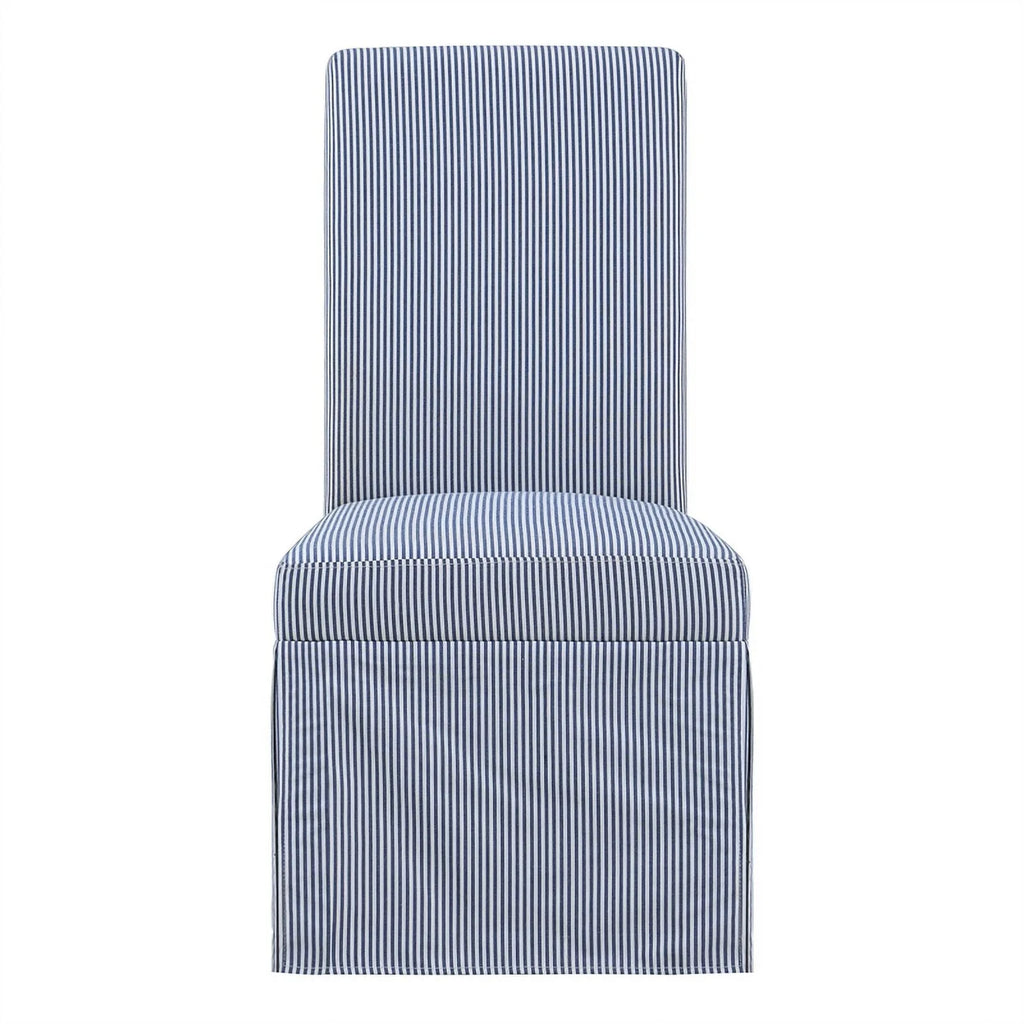 Navy Stripe Slipcover Dining Chair 2 Pack A856263