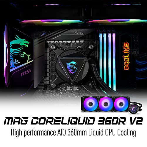 360mm AIO CPU Liquid Cooler with ARGB Triple 120mm Fans Q27156