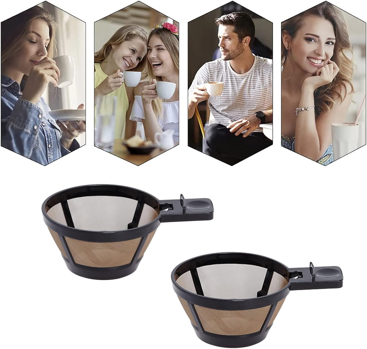 Reusable Coffee Filter Basket for 2-Way Coffee Makers, Pack of 2 X625707