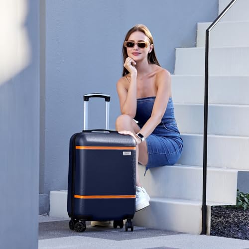 Luggage ABS+PC Hardside Lightweight Suitcase with Spinner Wheels TSA Lock, 28-Inch E5411