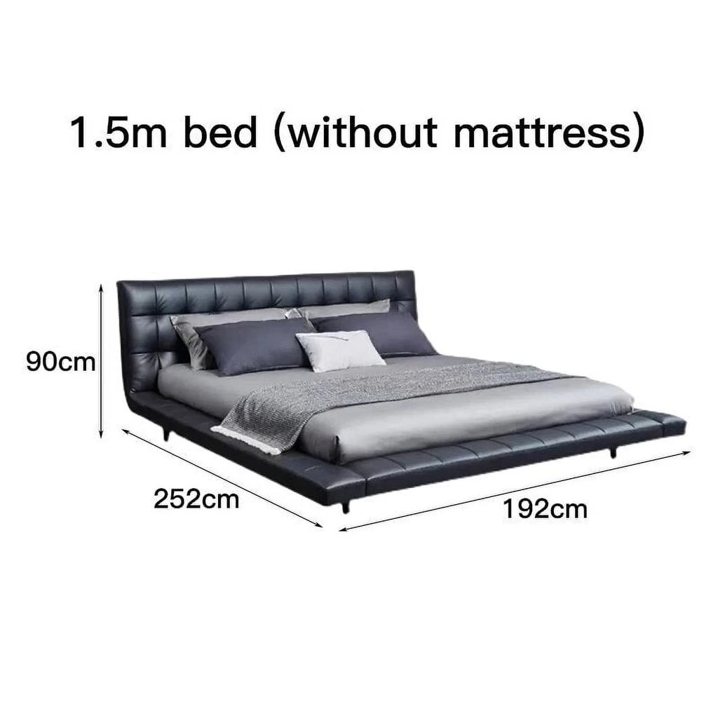 King Size Bed Frame with Leather Upholstery H2762