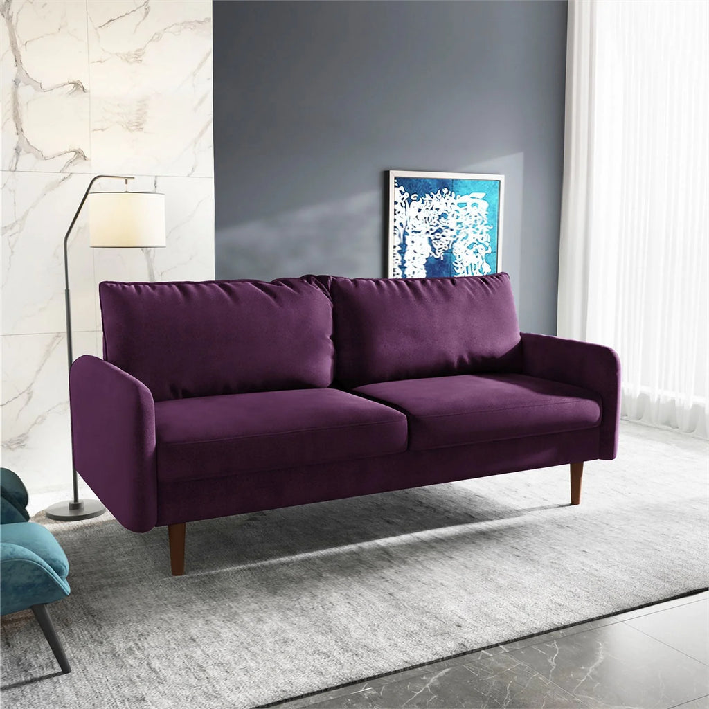 Contemporary 70" Velvet Sofa in Purple I41110