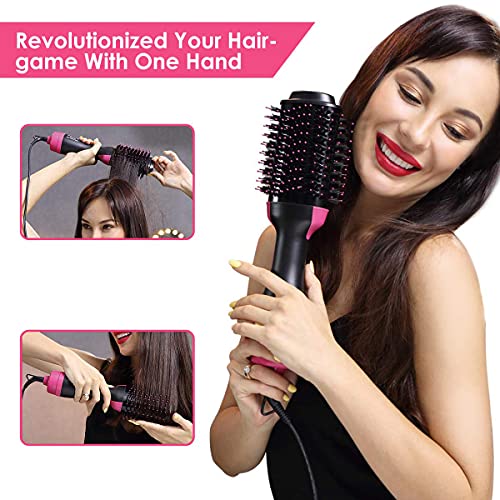 Hair Dryer Brush 2-in-1 Oval Barrel Hot Air Styler P5786
