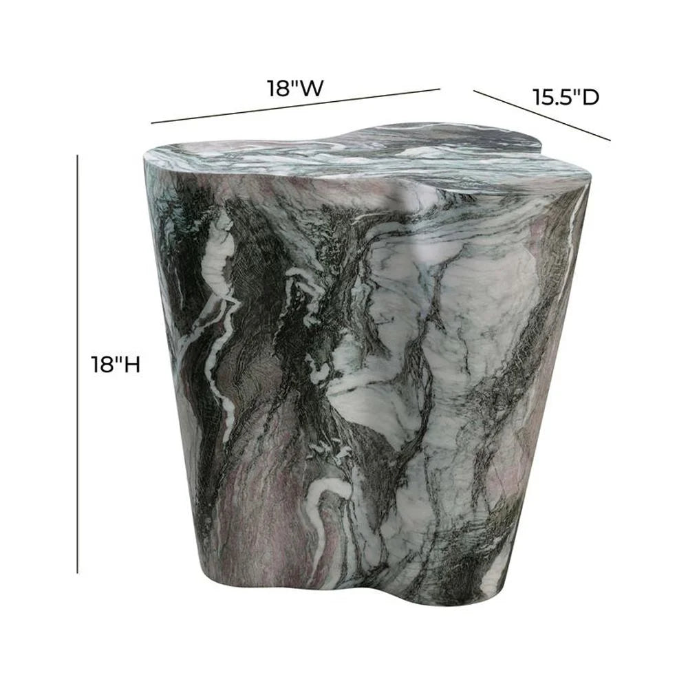 Faux Marble Short Side Table R84782