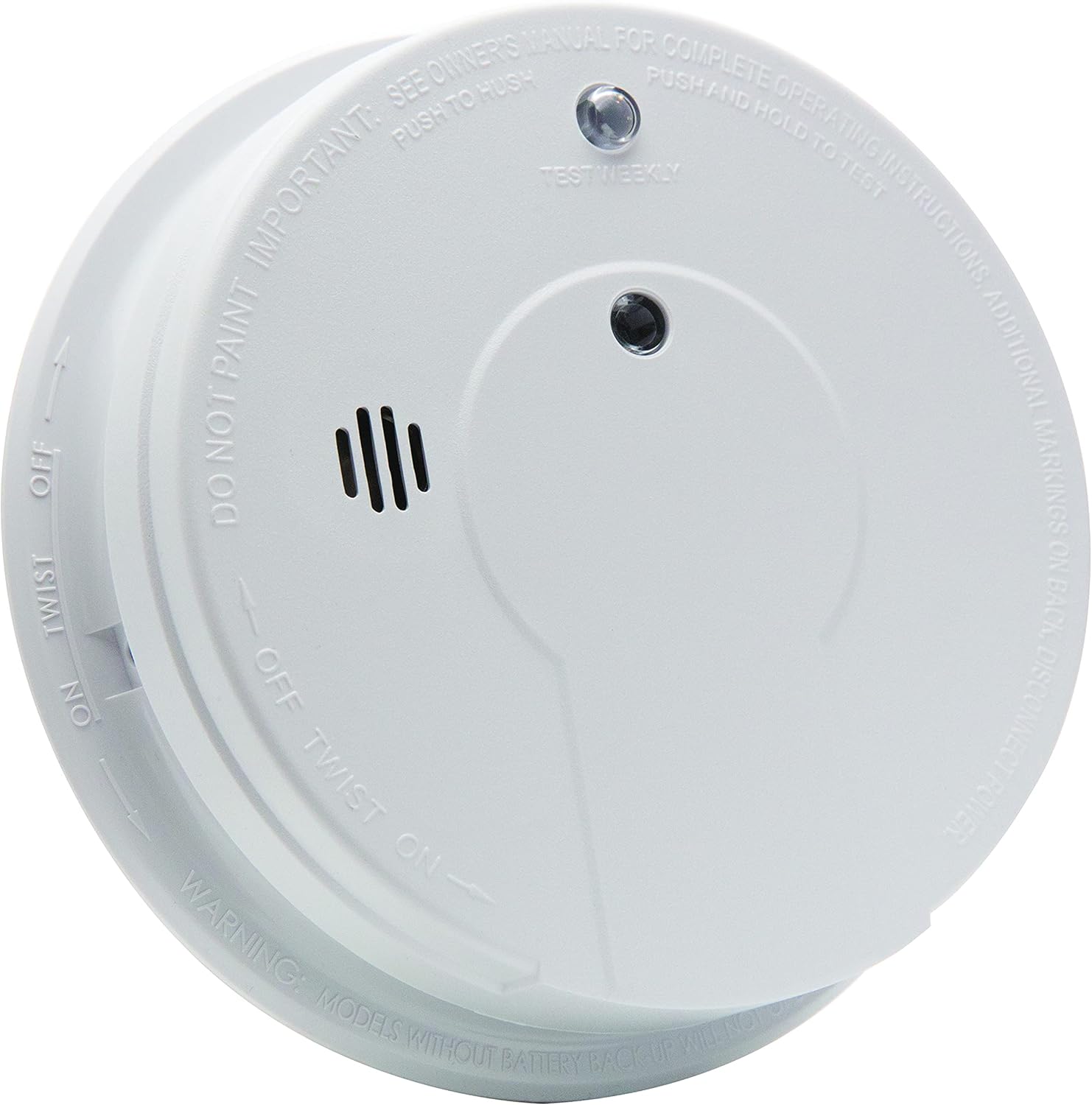 Hardwired Smoke Detector with Battery Backup, Photoelectric Alarm V6303