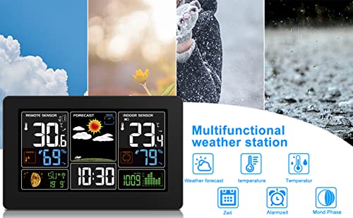 Wireless Indoor Outdoor Thermometer with Atomic Clock and Alarm U95837