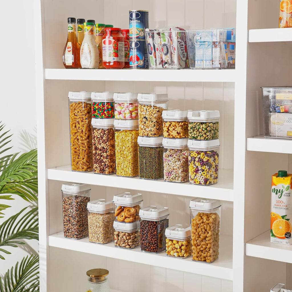 Airtight Food Storage Containers Set with Easy Lock Lids, BPA Free Plastic Kitchen Pantry Organizer F939