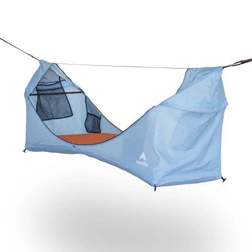 Lay Flat Hammock Tent with Mosquito Net, Insulated Pad and Rainfly D732