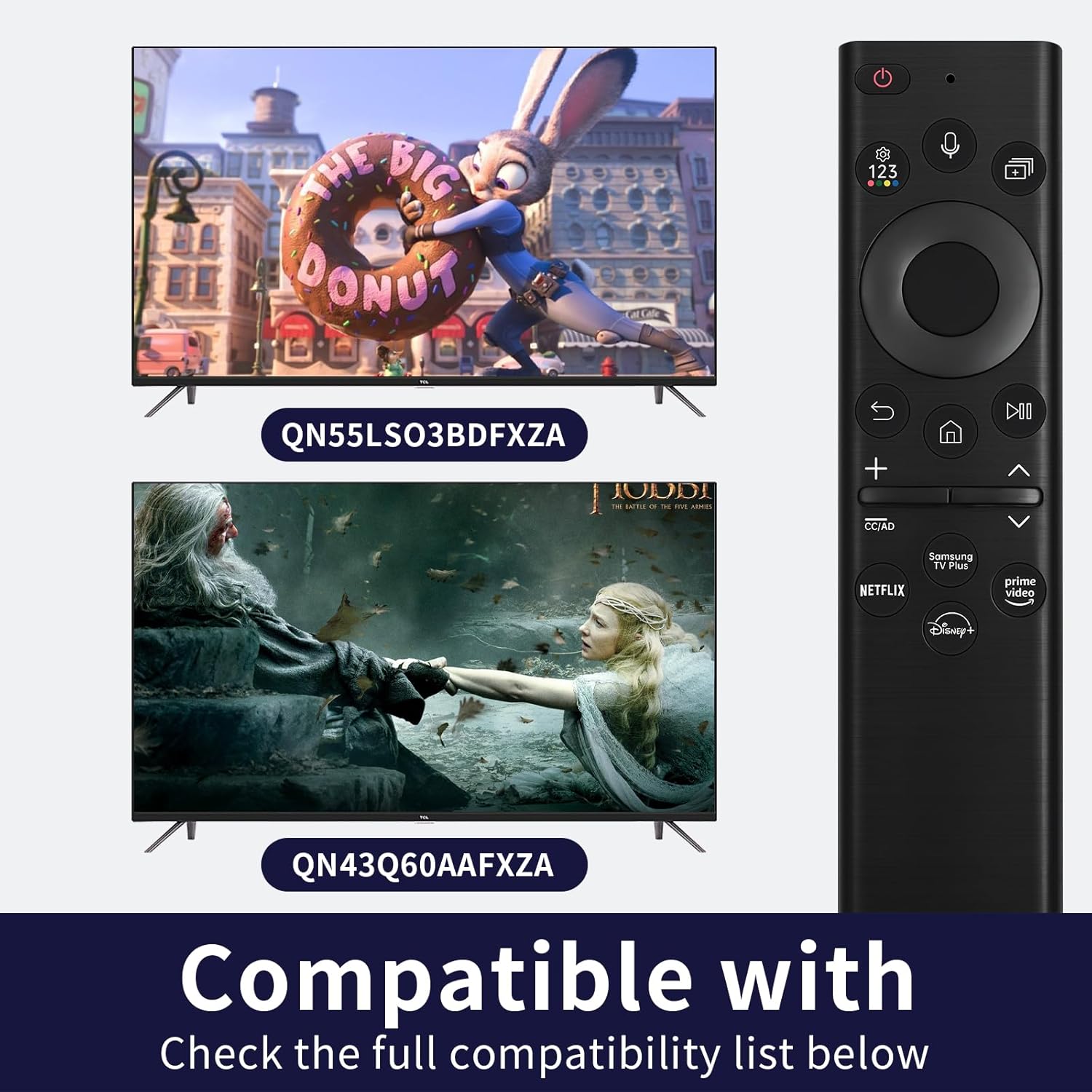 Solar Voice Remote Control for Smart TV, Black U1580