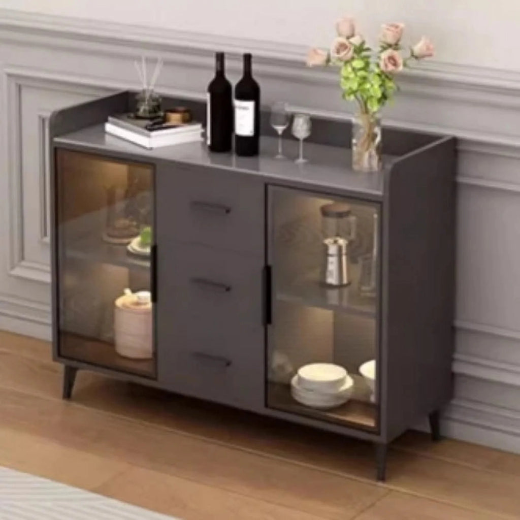 Wood Sideboard Storage Cabinet for Dining Room and Kitchen T23627