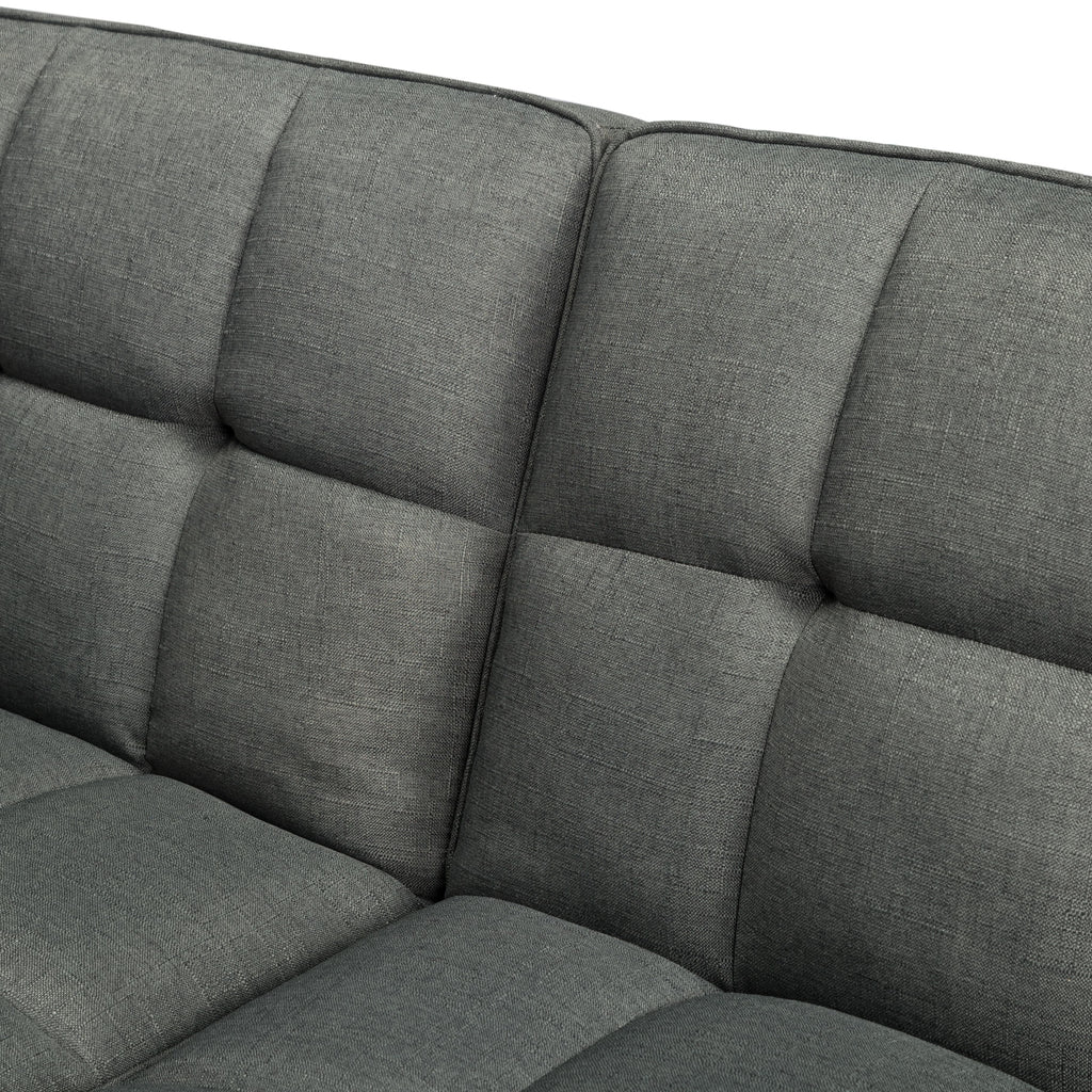 Futon Sofa Bed with Split Back and Wood Legs F4124