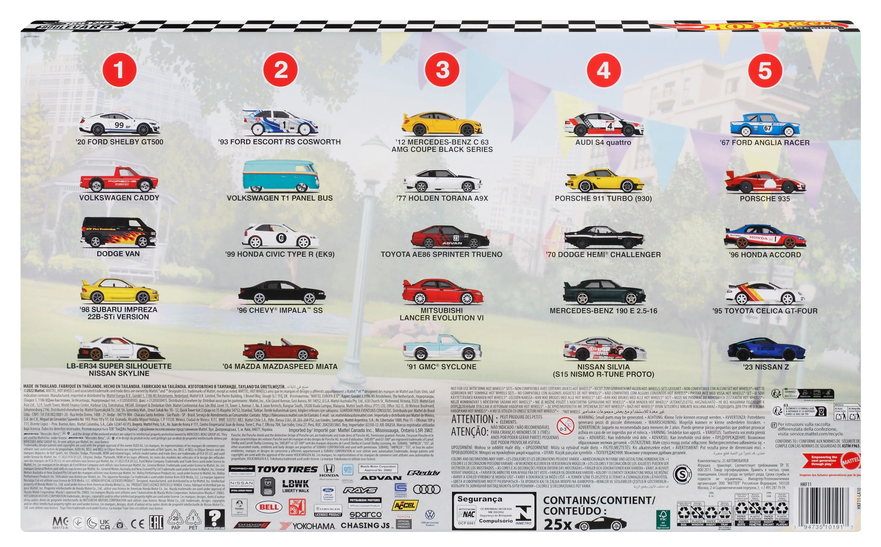 25-Car Factory Set, 1:64 Scale Sports Cars O582334