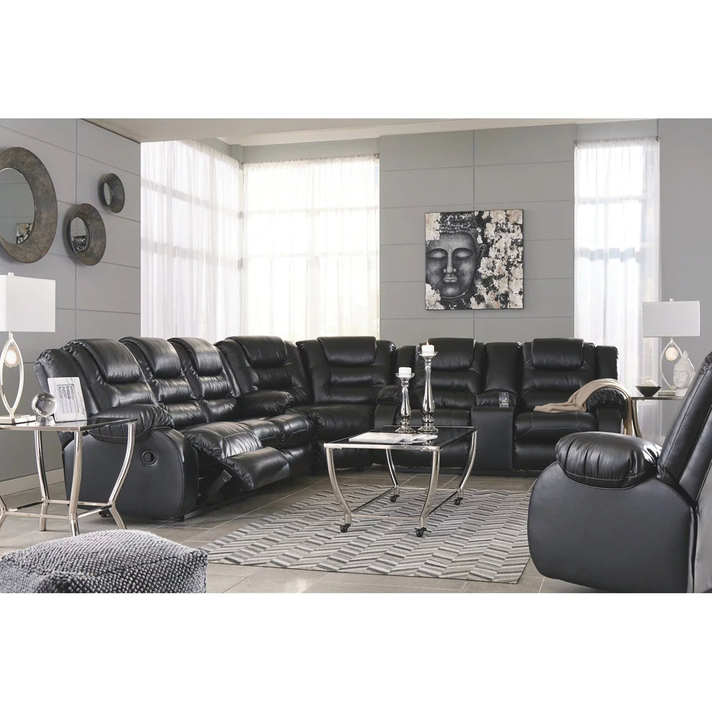 Reclining Loveseat with Console in Chocolate A984818
