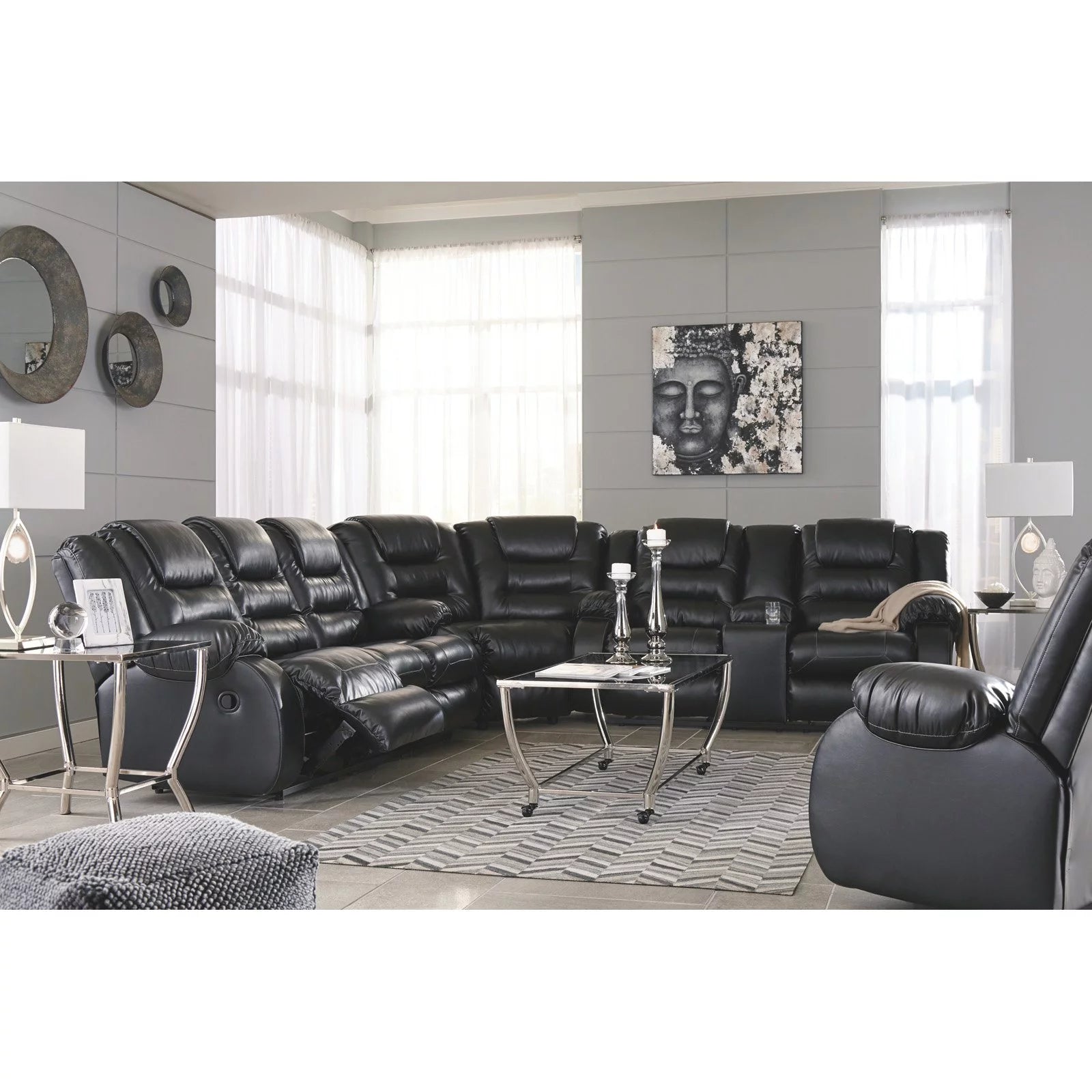 Reclining Loveseat with Console in Chocolate A984818
