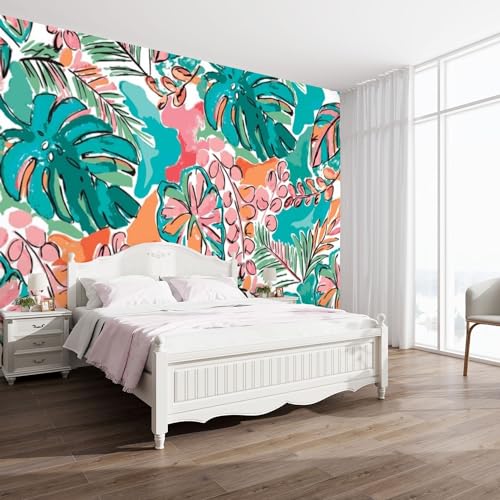 Watercolor Botanical 3D Wallpaper Self Adhesive Wall Mural O64590