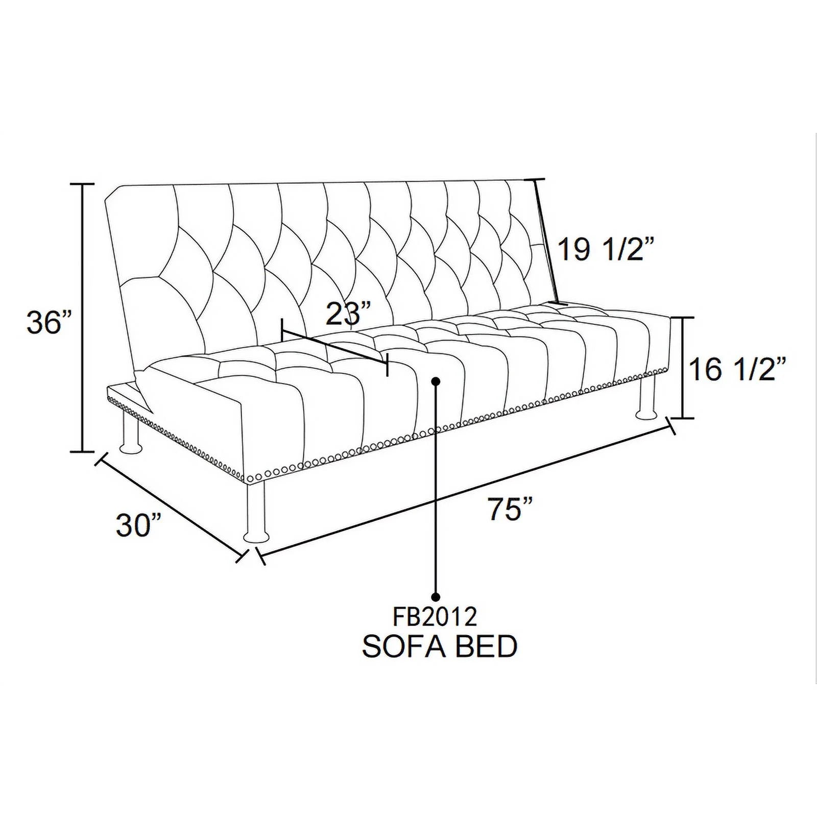 Convertible Folding Futon Sofa Bed 64" N842