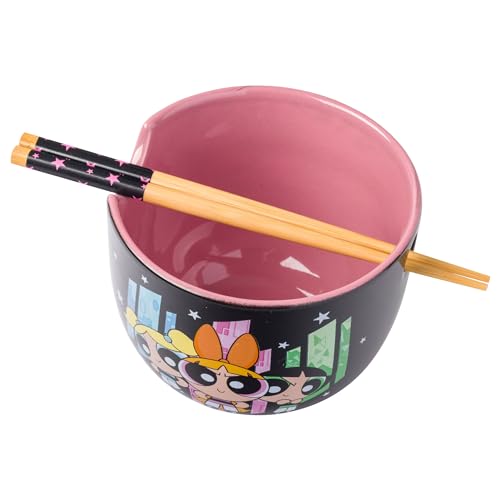 Ceramic Ramen Noodle Rice Bowl with Chopsticks, Microwave Safe, 20 Ounces A119