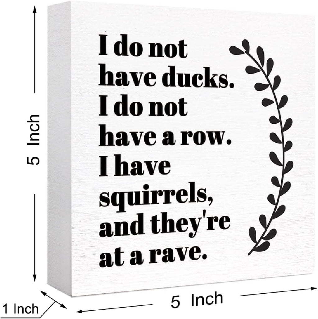 Funny Wooden Block Sign for Office Desk Décor M368