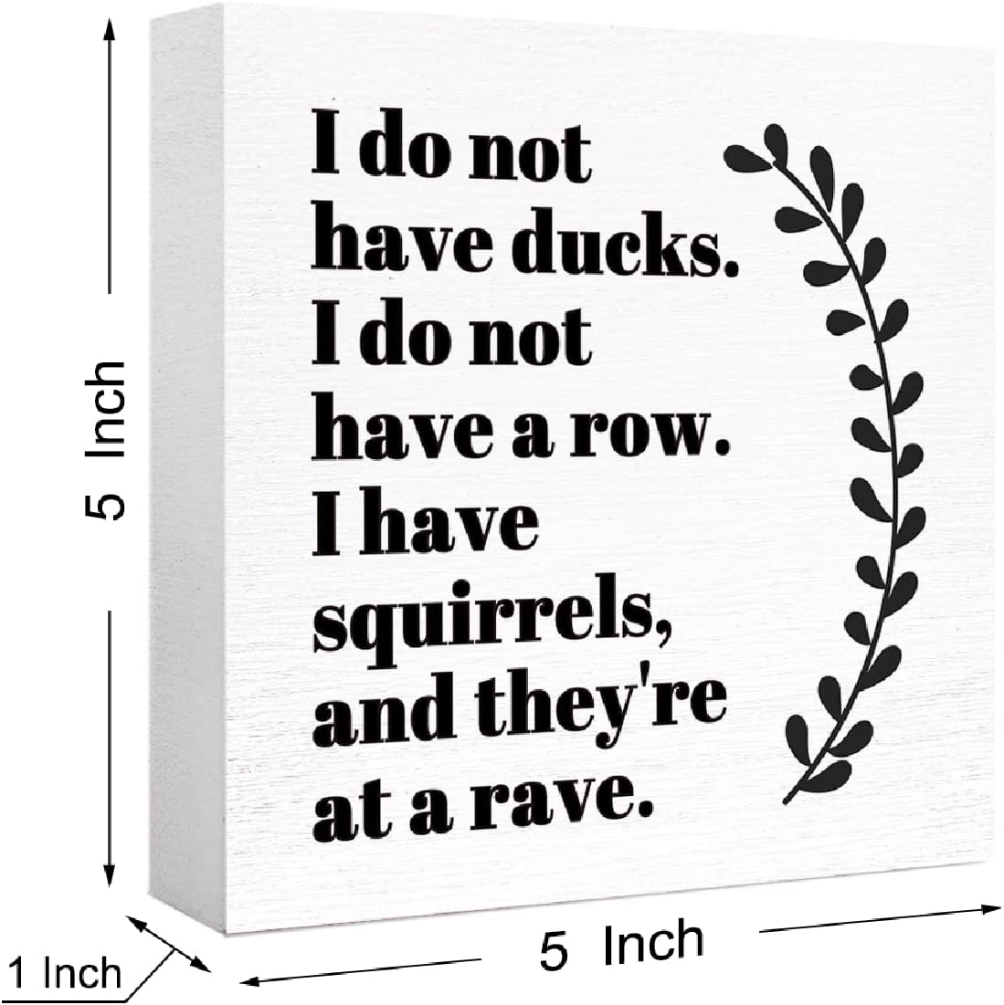 Funny Wooden Block Sign for Office Desk Décor M368