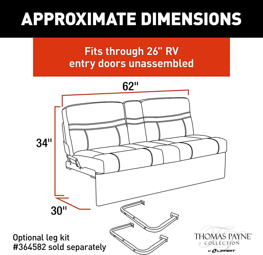 Jacknife Sofa 62 in. D9804
