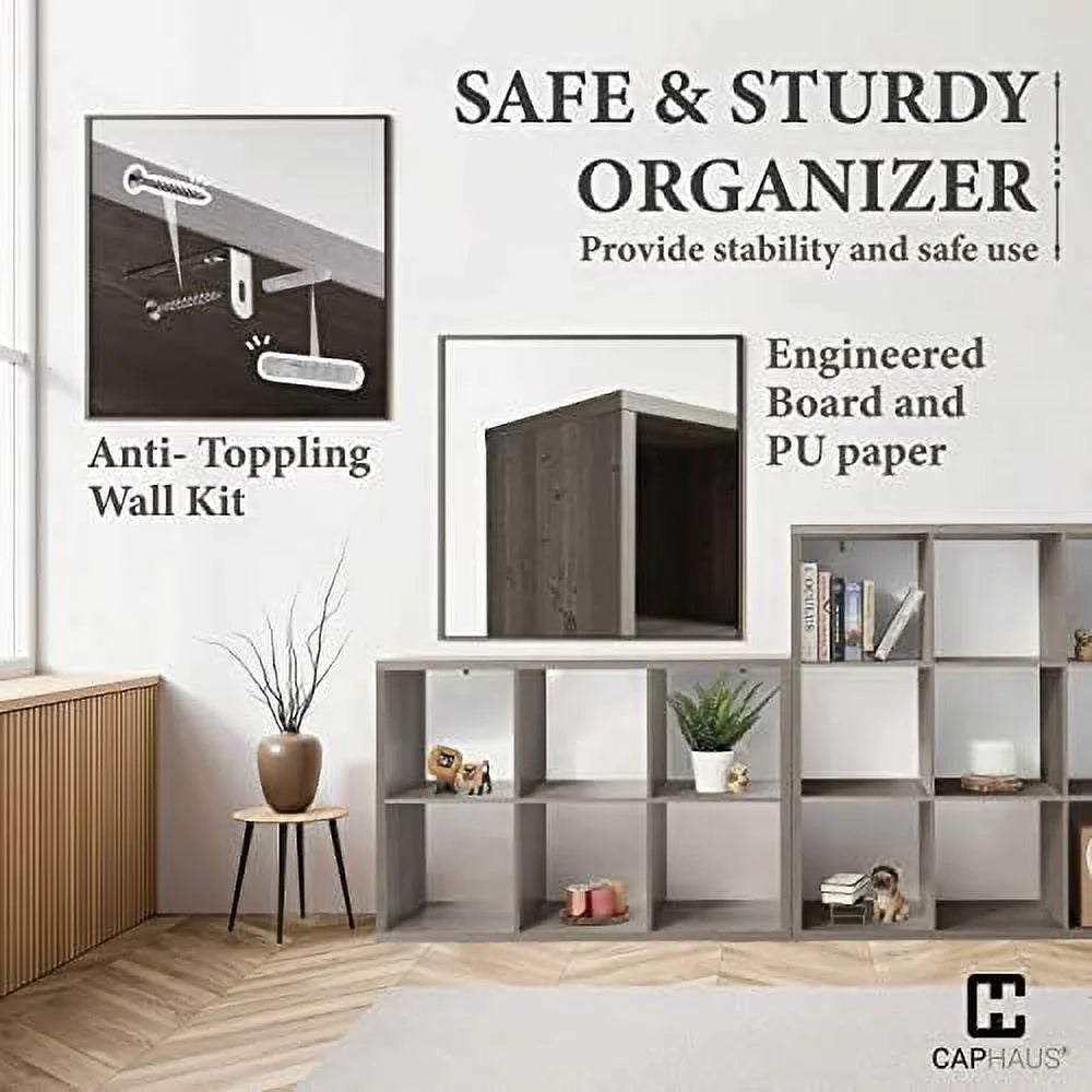 13-Inch Cube Organizer with Extra Thick Edge, 8-Cube White O6493