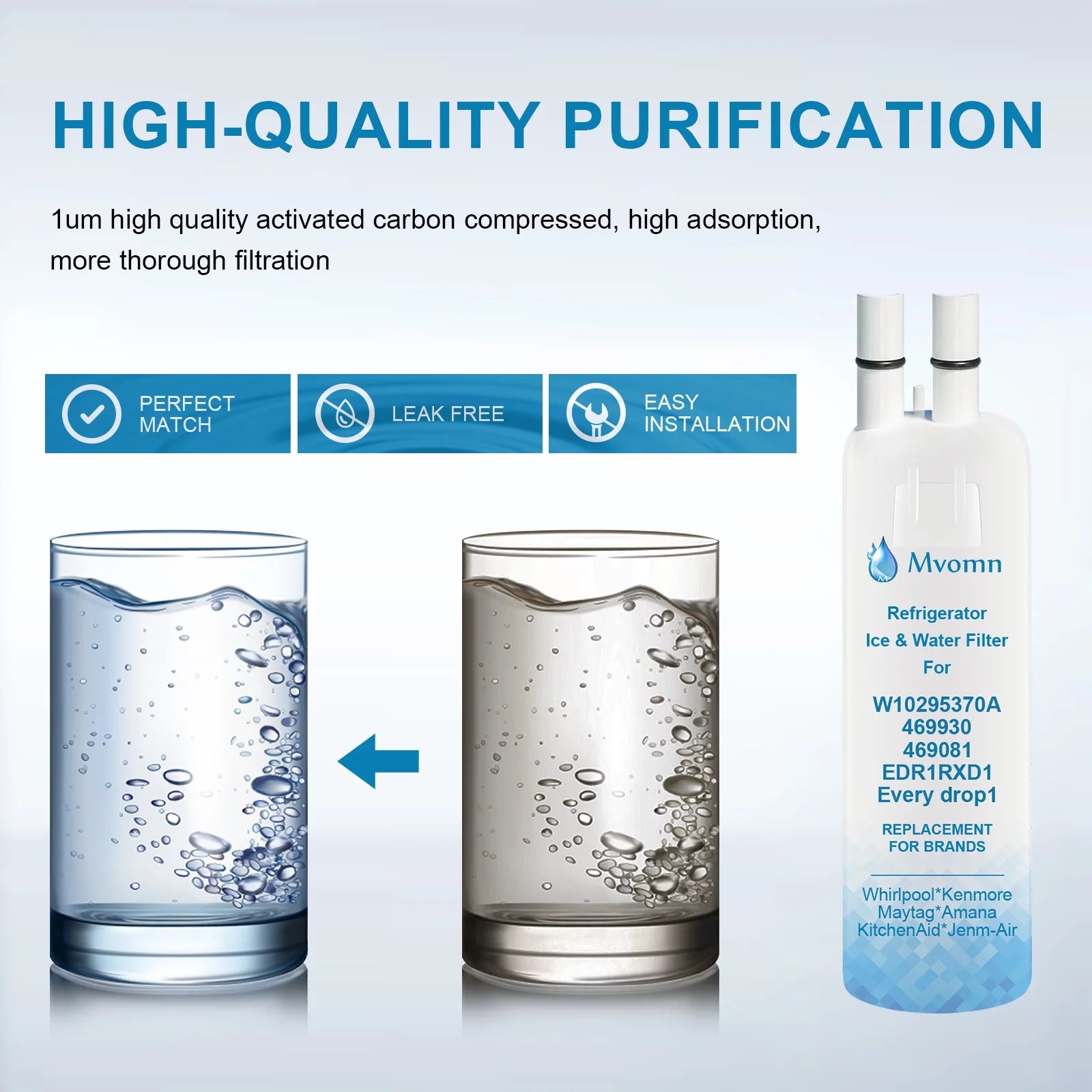 Refrigerator Water Filter Replacement, 4-Pack J7897
