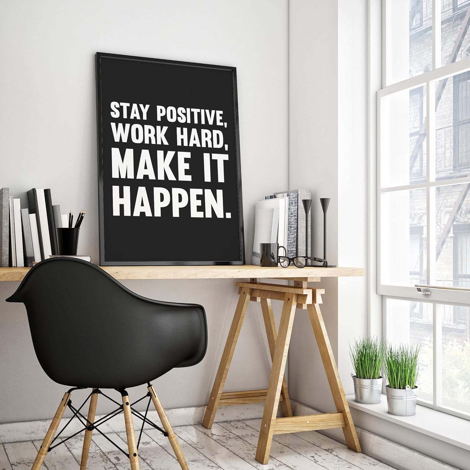 Inspirational Quote Poster Print, Motivational Office Wall Decor Unframed W6040