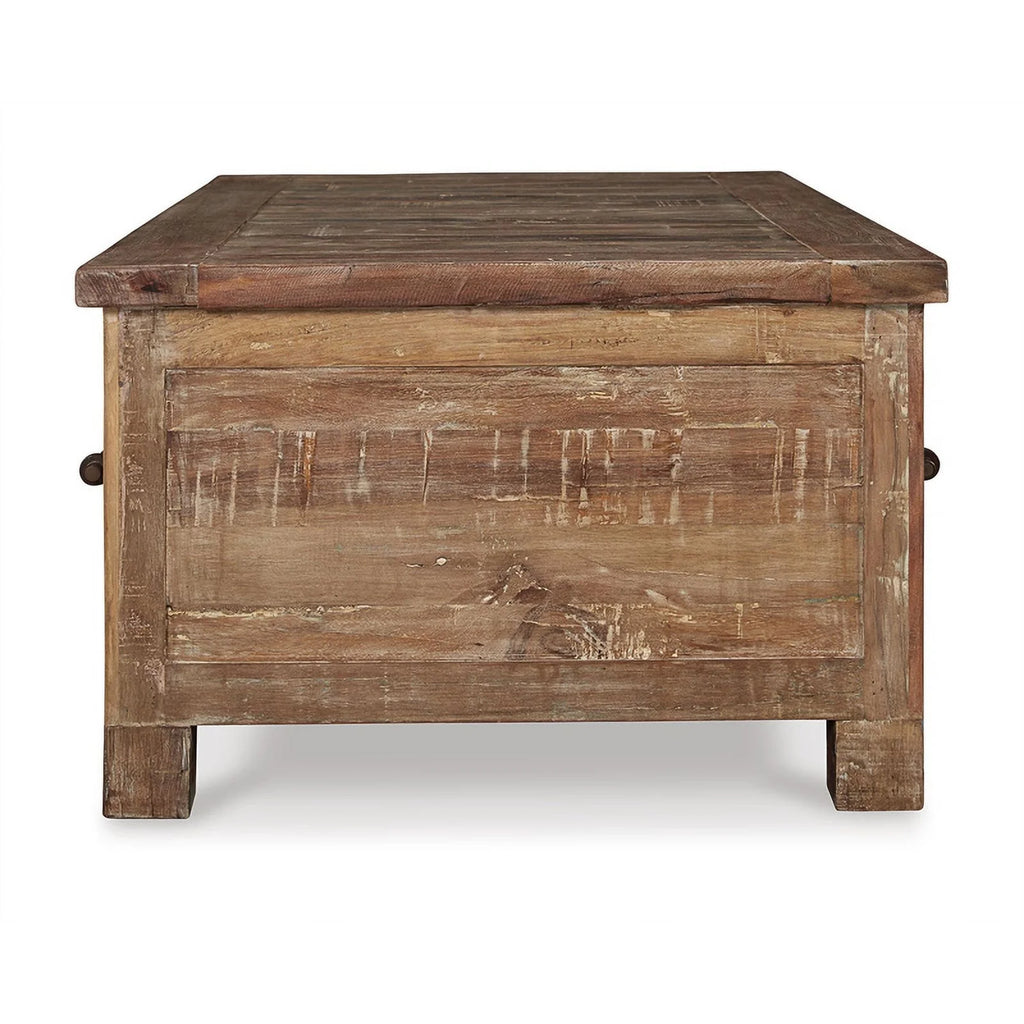 Wood Coffee Table with Storage in Dark Brown F2796