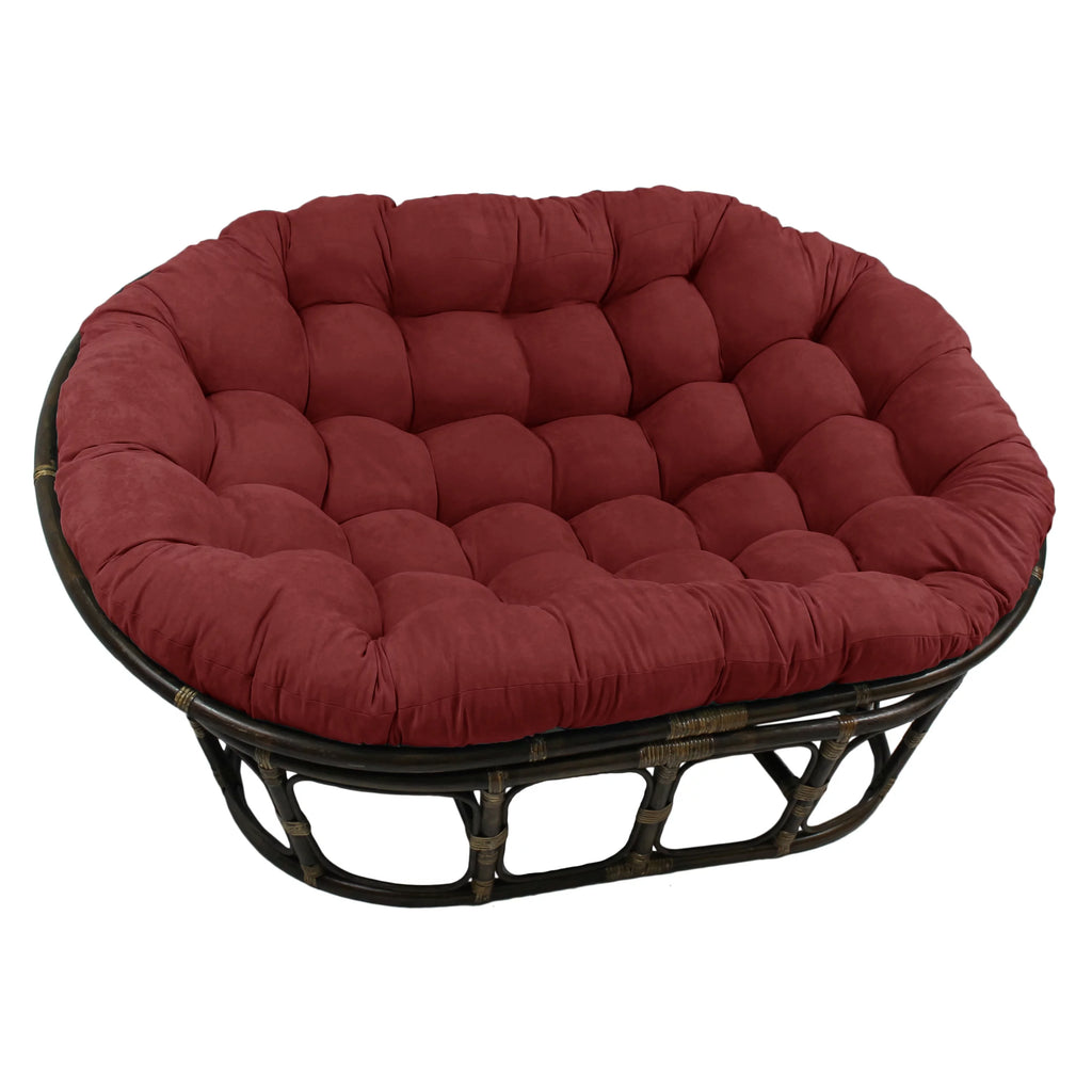 Oversize Double Papasan Chair Cushion Micro Suede Green Z644974