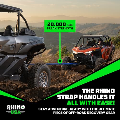 Recovery Tow Strap 3" x 20' - 31,518lb Break Strength for Truck, UTV, ATV, Offroad 4x4 Use K94066