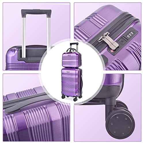 28" Expandable Luggage, Lightweight Hard Case with TSA Lock J2517