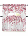 Turquoise Blue Eucalyptus Leaves Valance for Windows Berry Branch Plant Curtains Valances Spring Short Curtains Rod Pocket Window Treatment for Kitchen Living Room Bedroom Bathroom Decor 1 Panel 42x12