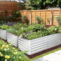 SEJOV Galvanized Raised Garden Beds 6ftx3ftx2ft Large Metal Garden Beds Galvanized Steel Planter Box for Vegetables Flowers Herbs