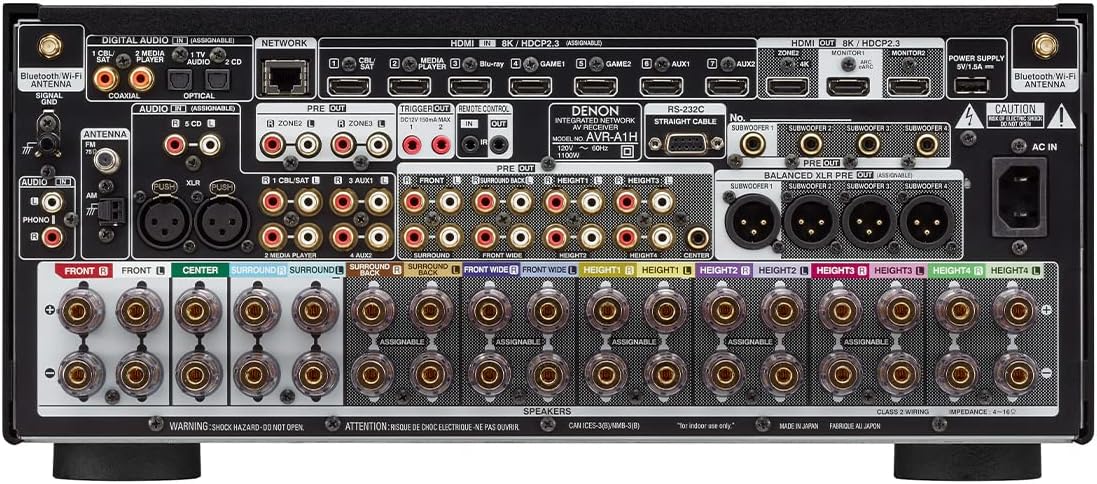 15.4-Ch 8K Home Theater Receiver with Dolby Atmos and Wireless Streaming X8604