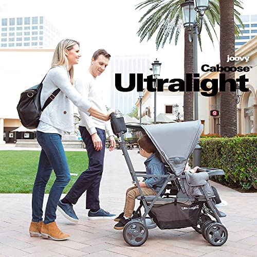 Sit and Stand Double Stroller with Rear Bench and Standing Platform L494