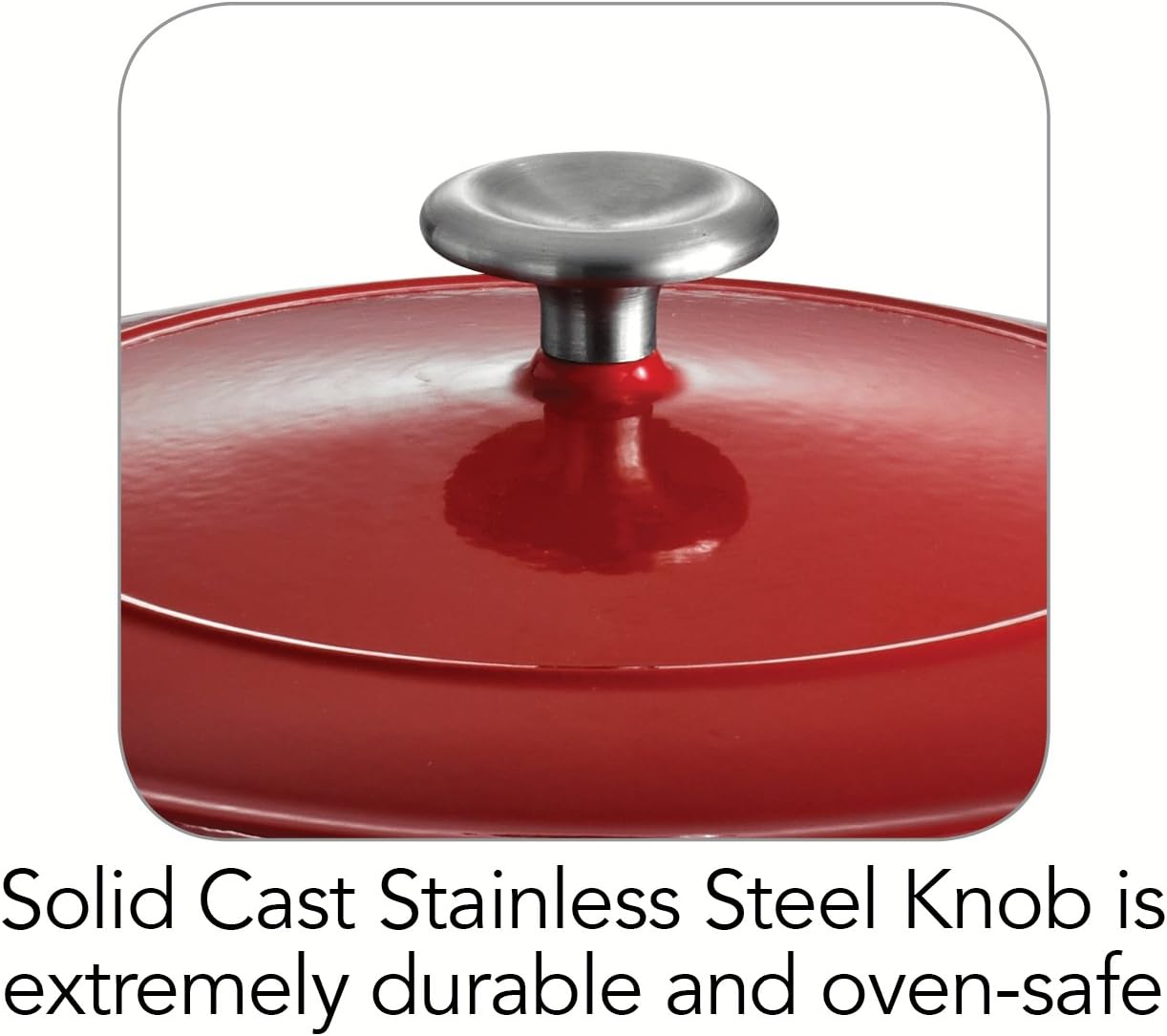 Enameled Cast Iron Dutch Oven, 6.5-Quart, Red D254873