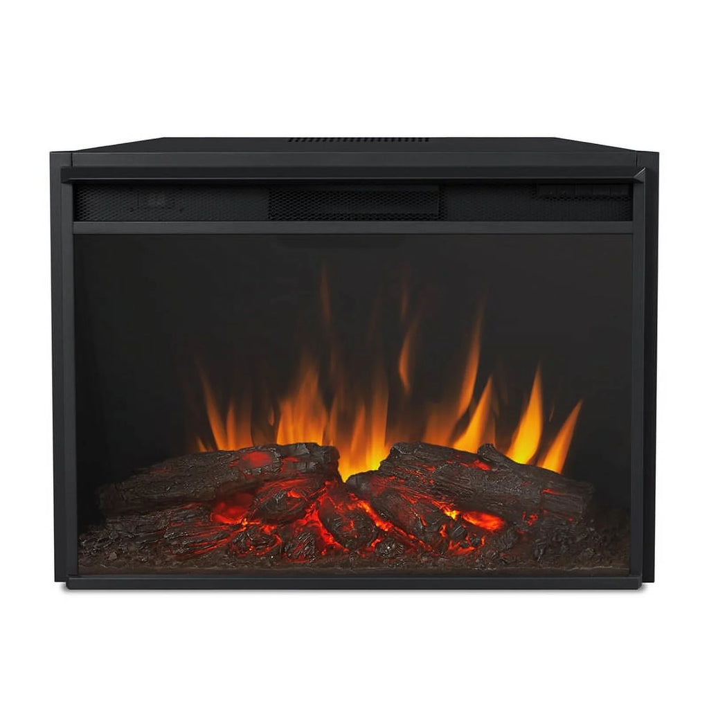 Modern Wood Grand Electric Fireplace in White P17323