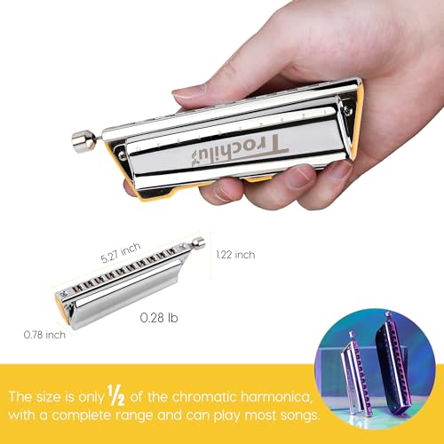 10 Holes Chromatic Harmonica Key of Bb with Case U78076