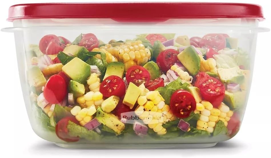 Food Storage Container, 14 Cup, Red 2 Pack D43229