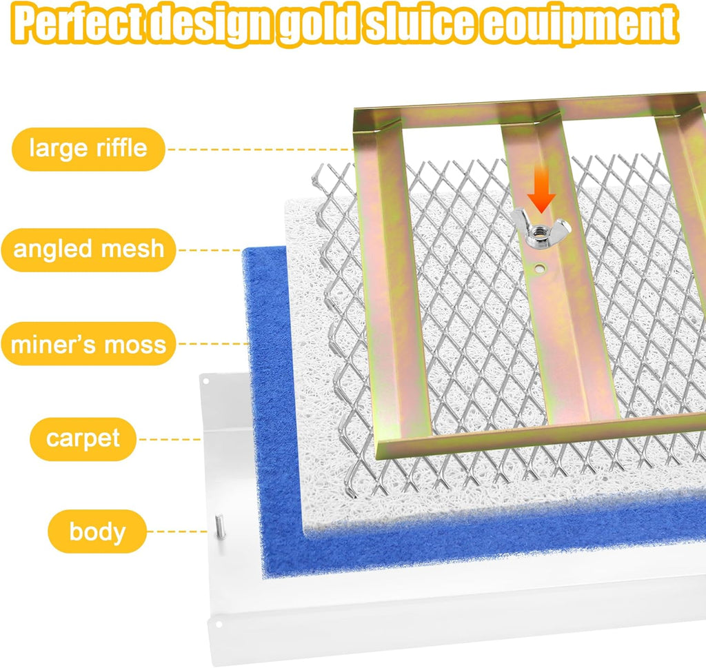 Folding Aluminum Sluice Box for Gold Mining Z80233