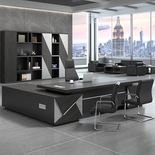 94-Inch Executive Desk, Large Computer Office Desk Workstation for Home Office C36941