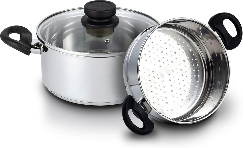 Stainless Steel 3 Quart Steamer Pot with 2 Quart Insert and Vented Lid Z712773