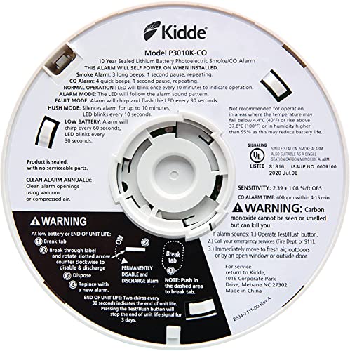 Smoke & Carbon Monoxide Detector Combo with 10-Year Battery N4358