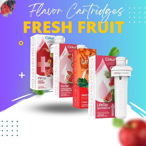 Water Bottle Flavor Cartridges Refills Kit, Pack of 4, Mixed Berry J524545