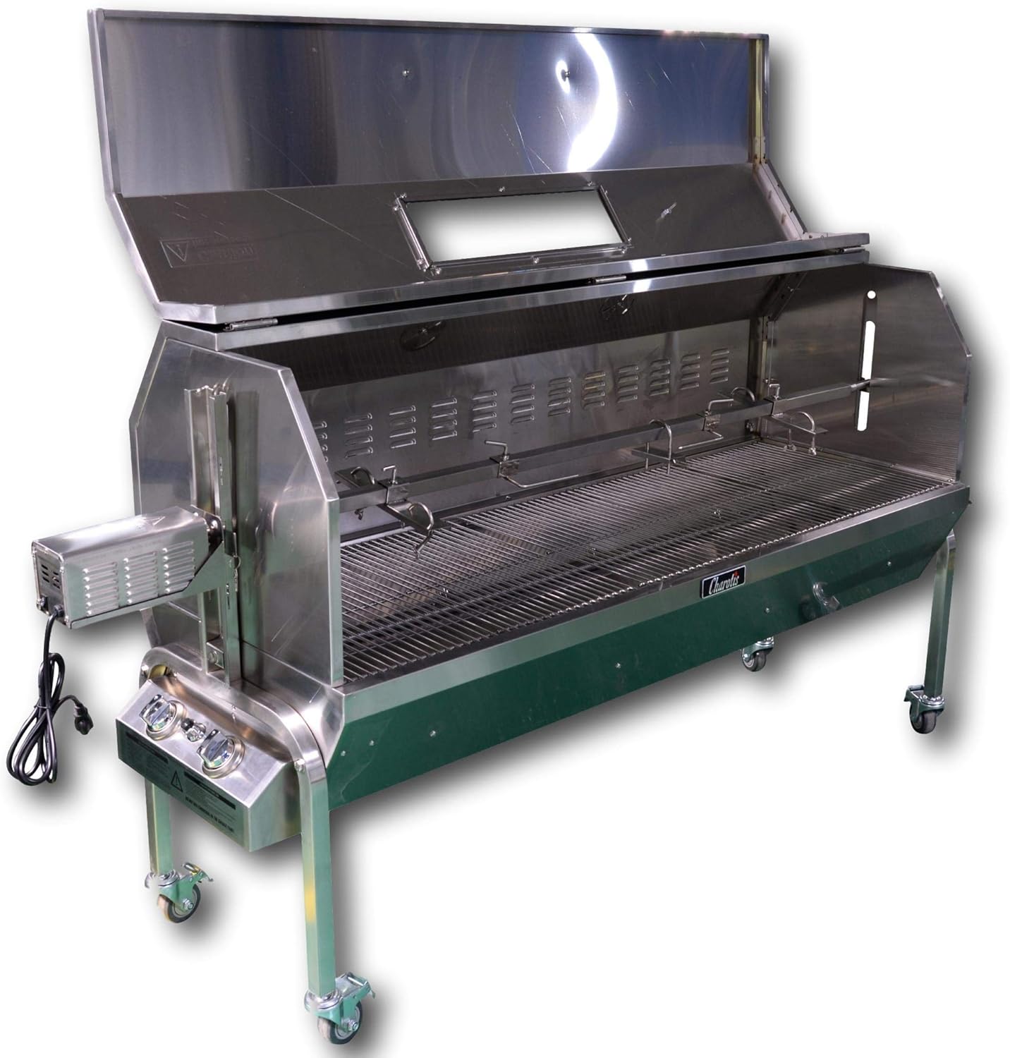 52" Propane/Charcoal BBQ Rotisserie for Whole Pig, Lamb, Goat F996080