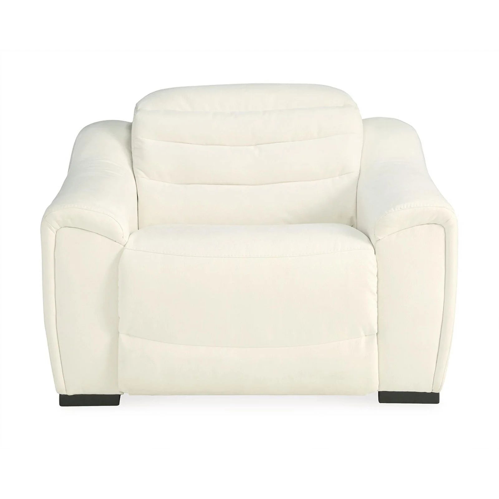 Faux Leather Power Recliner in White S604