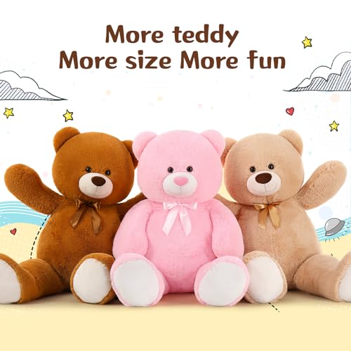 Giant Teddy Bear 3 Feet, Soft Plush Bear for Birthday, Christmas F4090