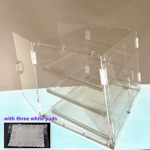Clear Bakery Display Case Countertop Pastry Case for Cookie Bread Dessert Cupcake, 3 Tiers K606300